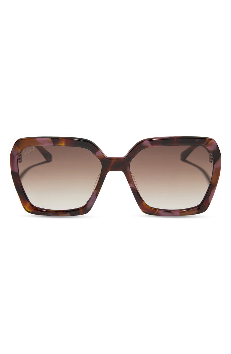 DIFF Sloane 54mm Square Sunglasses, Main, color, Brown Gradient