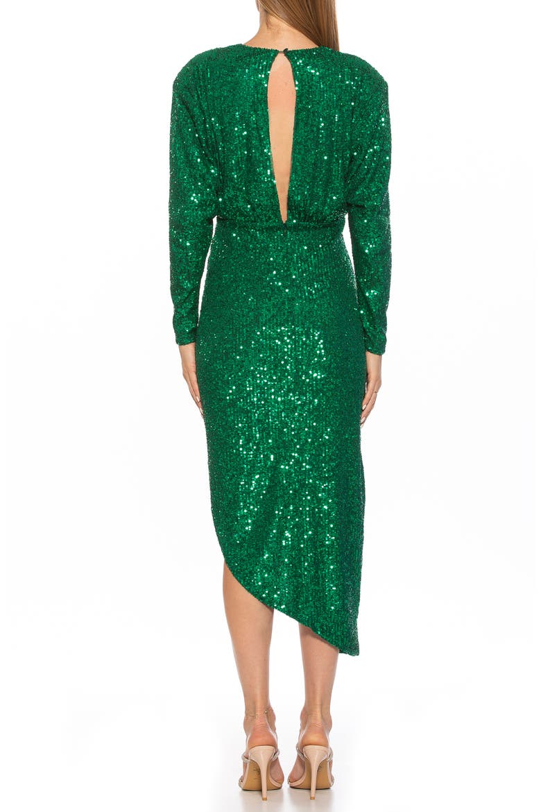 Silena Surplice Dolman Sleeve Dress, Alternate, color, EMERALD