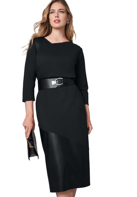 Mixed Media Midi Skirt