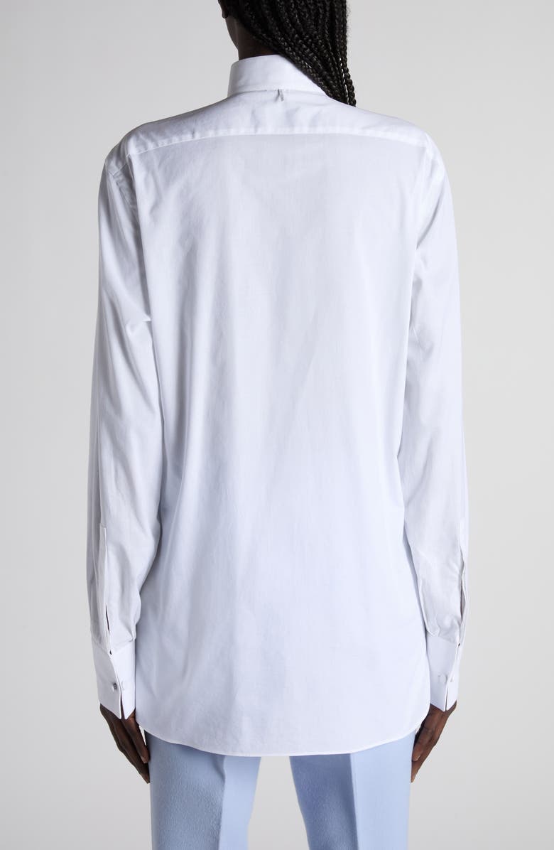 TOM FORD Bib Front Cotton Voile Button-Up Shirt, Alternate, color, Aw002 White