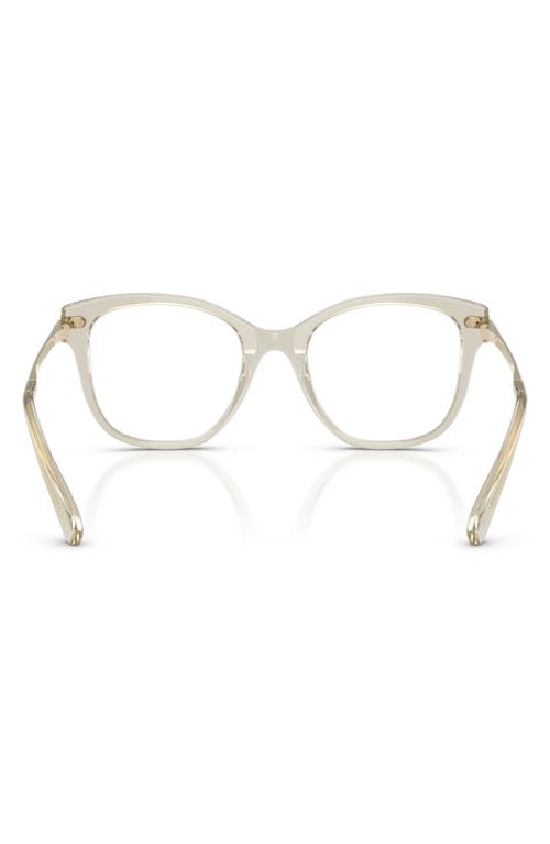 Swarovski 49mm Crystal Embellished Square Optical Glasses In Neutral