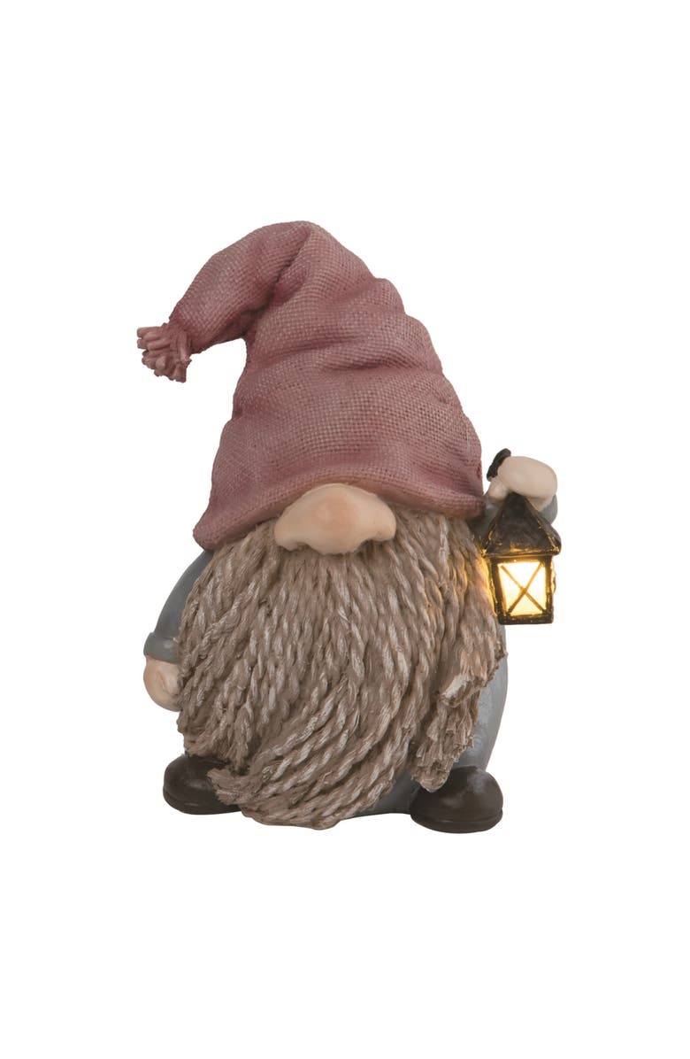 Transpac 6.5 Inch Gray Spring Light Up Braided Gnome Decor Polyresin Decorative Object for Spring Home Decor, Main, color, Gray