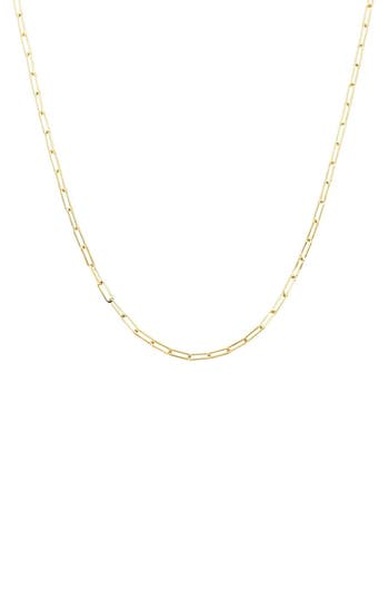 A & M A&m Paperclip Chain Necklace In Yellow Gold