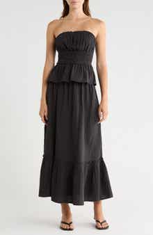 Abound Tiered Cotton Gauze Maxi Skirt