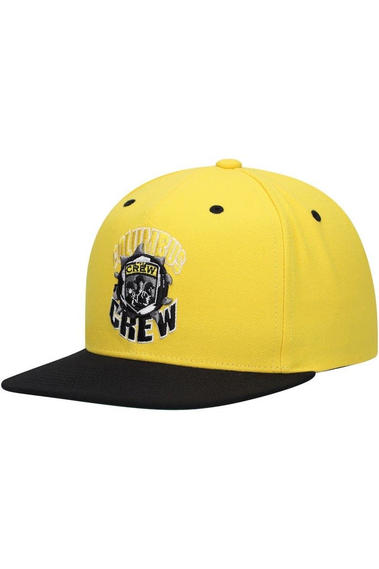Men's Mitchell & Ness Gold Columbus Crew Breakthrough Snapback Hat, Main, color, Gold