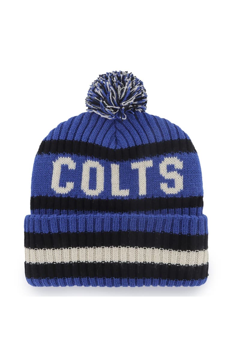 '47 Men's '47  Royal Indianapolis Colts Bering Cuffed Knit Hat with Pom, Alternate, color, 