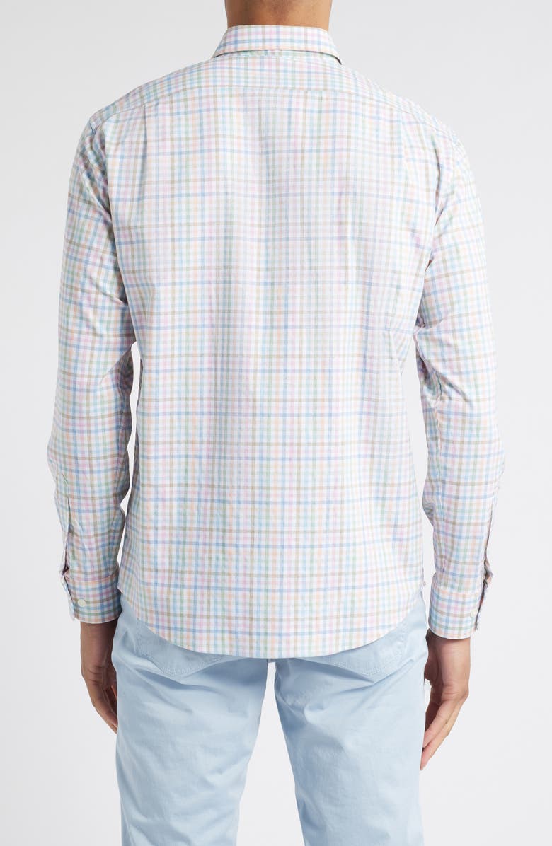 johnnie-O Kyler Gingham Performance Button-Down Shirt, Alternate, color,