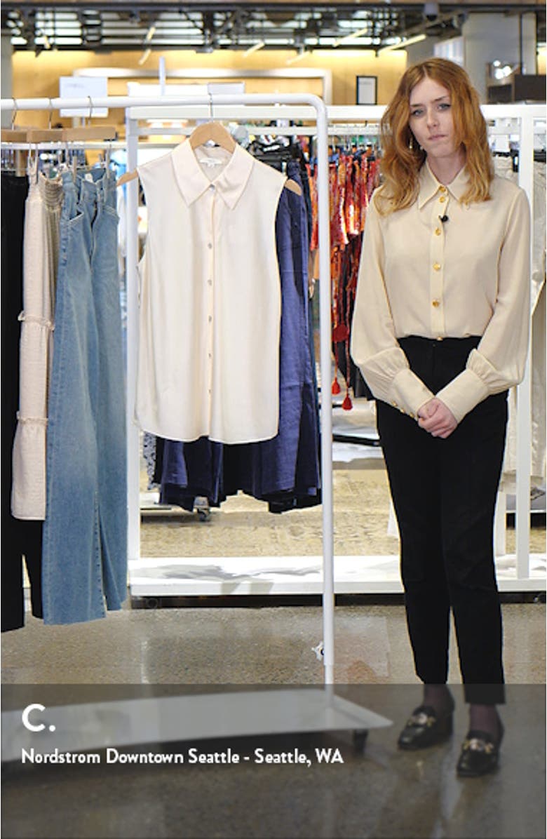 Silk Button-Up Blouse, sales video thumbnail