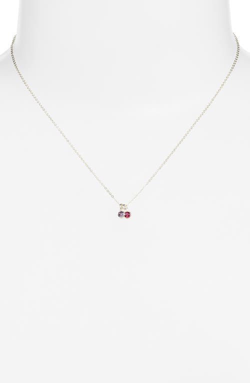 Set & Stones Multi Birthstone Charm Necklace In Silver