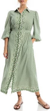 MAX STUDIO Embroidered Shirtdress
