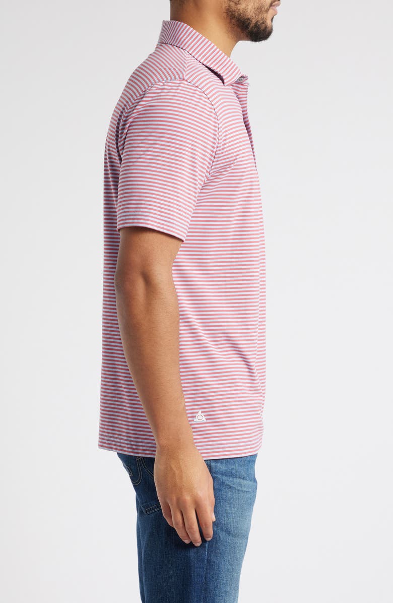 Scott Barber Prep Stripe Polo, Alternate, color, Berry
