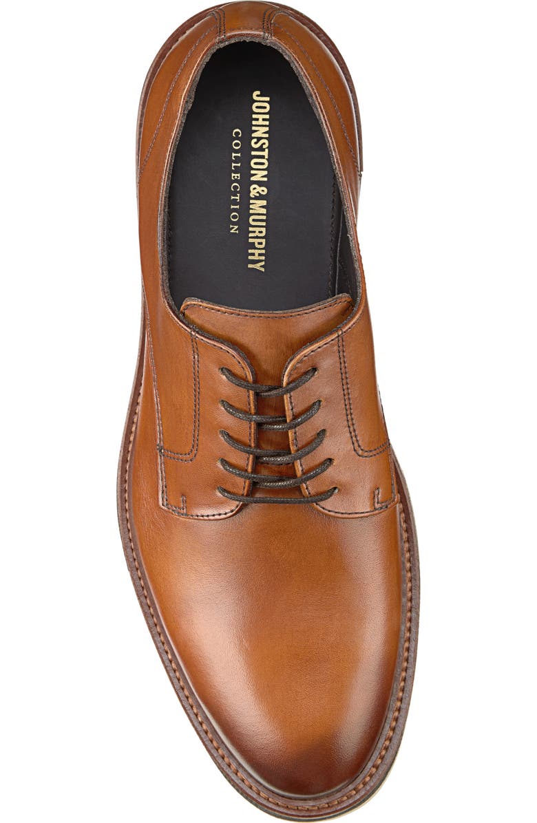 Johnston & Murphy Jenson Plain Toe Derby, Alternate, color, Tan European Calfskin