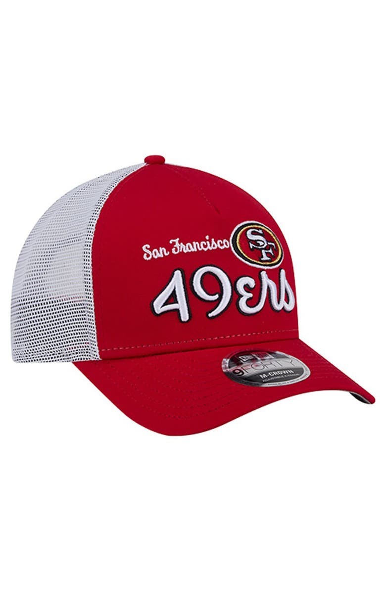New Era Men
s New Era  Scarlet San Francisco 49ers Side Lines 9FORTY Adjustable Hat, Alternate, color, Scarlet