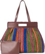 STAUD Rue Raffia Tote Bag
