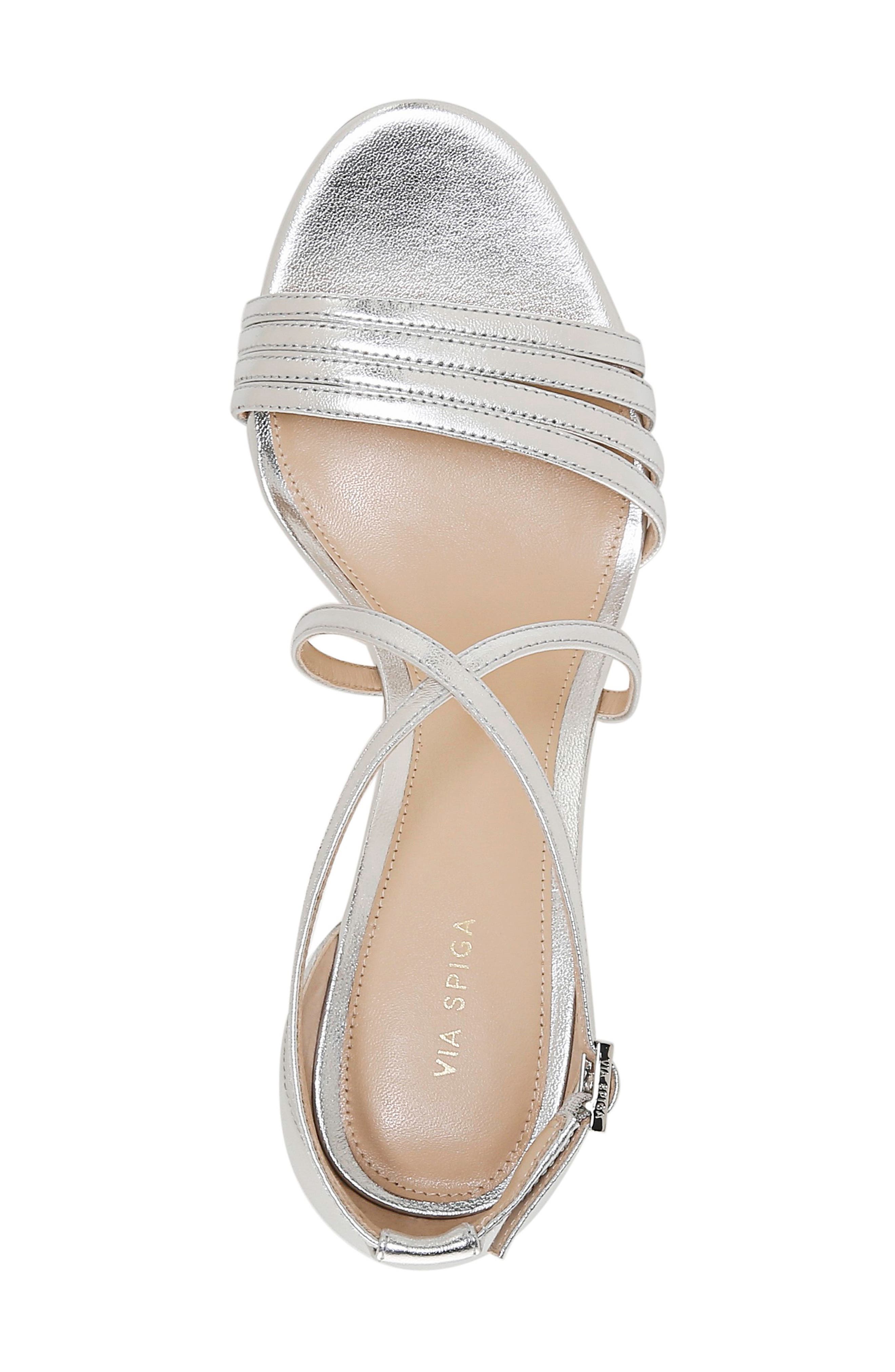 Via Spiga Mila Metallic Sandal, Alternate, color, 