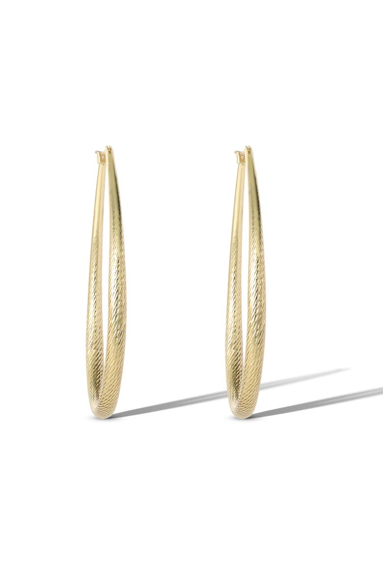 Jessica Simpson Oval Textured Large Hoop Earrings, Alternate, color,