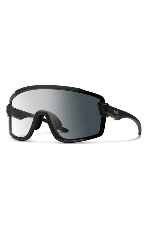 Smith Wildcat 135mm Chromapop™ Shield Sunglasses In Matte Black/clear To Gray