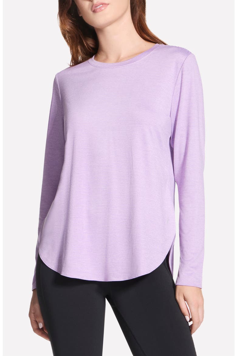 Godri Swift Stripe Long Sleeve Tee, Main, color, PURPLE-WHITE