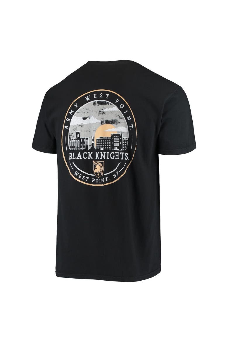 Men's Black Army Black Knights Circle Campus Scene T-Shirt, Alternate, color, Black
