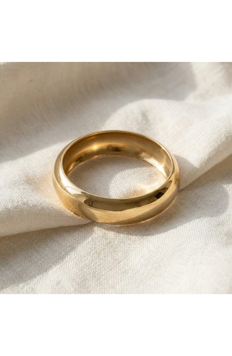 Bliss Diamond Heavy Weight Thick 1" 18k Gold Plated Bangle, Alternate, color, 18K Yellow Gold