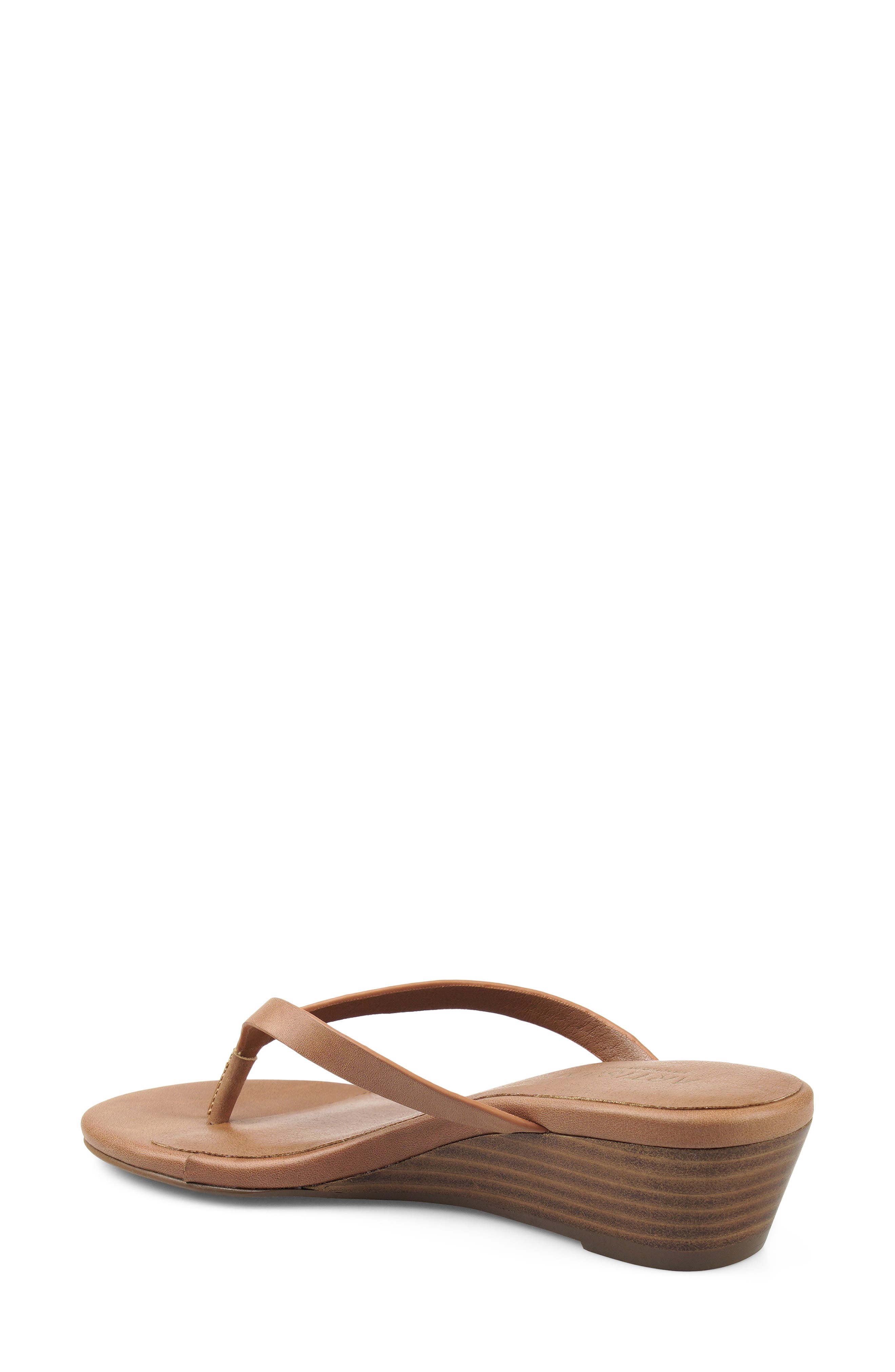 Hacienda Leather Wedge Sandal, Alternate, color, TAN LEATHER