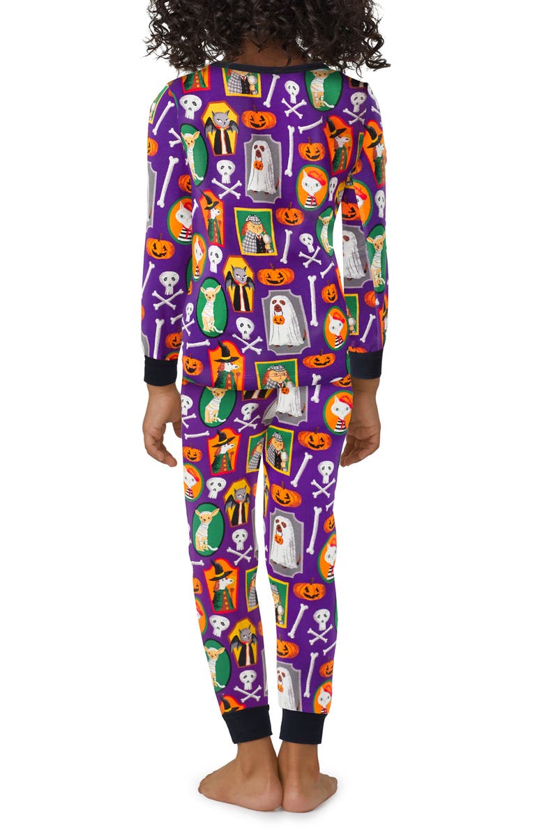 BedHead Pajamas Kids' Print Fitted Organic Cotton Jersey Two-Piece Pajamas, Alternate, color,