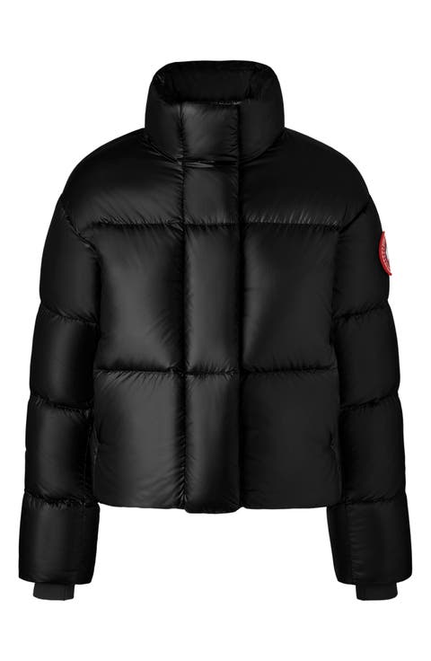 ダウンジャケット・コート   Women's Volume Neck Crop Down Puffer J225572 YB Cropped Down Coats & Puffer Jackets for Women - Bloomingdale's