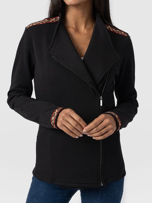 Shop Saint + Sofia Cotton Biker Jacket