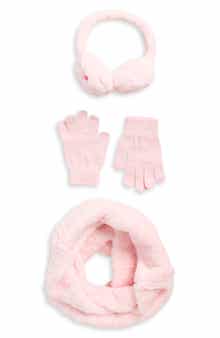 Kids' 3-Piece Faux Fur Earmuff, Scarf & Gloves Set