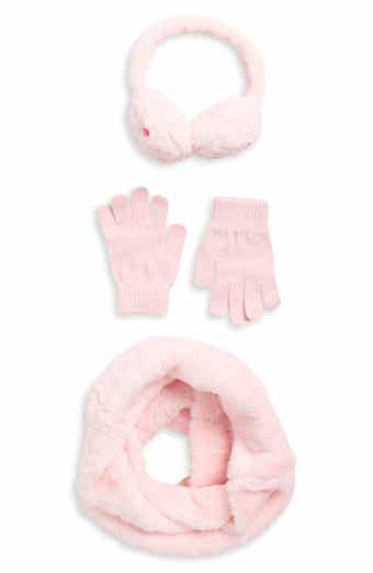Kids' 3-Piece Faux Fur Earmuff, Scarf & Gloves Set