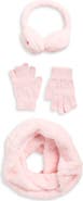 Capelli New York Kids' 3-Piece Faux Fur Earmuff, Scarf & Gloves Set