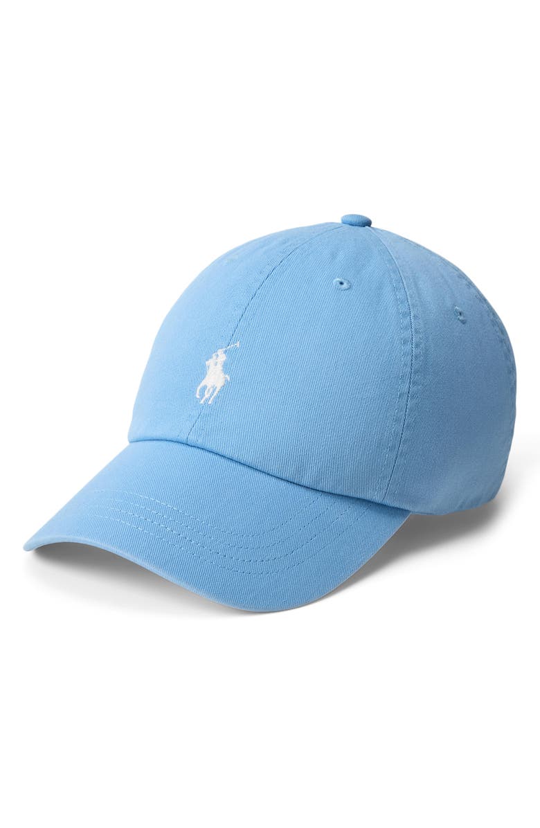 Polo Ralph Lauren The Iconic Cotton Chino Adjustable Ball Cap, Main, color, Bristol Blue W/ C1750