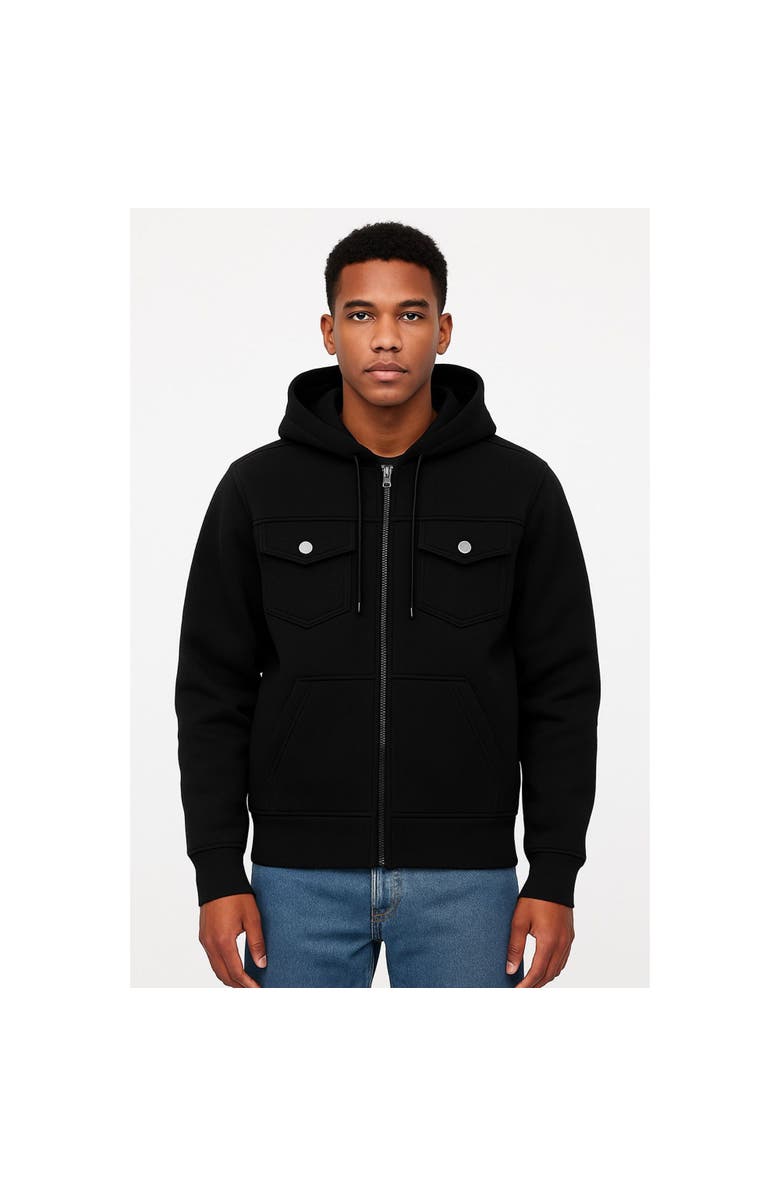 BenBen 2 Pack Mens Heavyweight Zip Hoodie Jacket, Alternate, color, Black/Grey