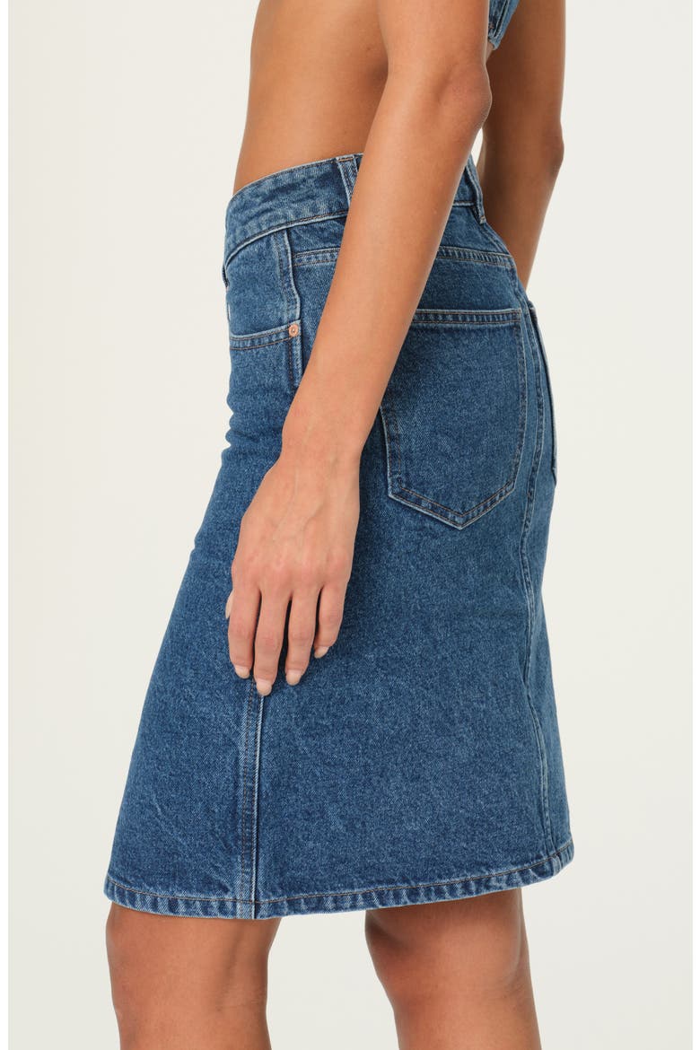 Lexie High Waist Denim Skirt, Alternate, color, NORTH BEACH