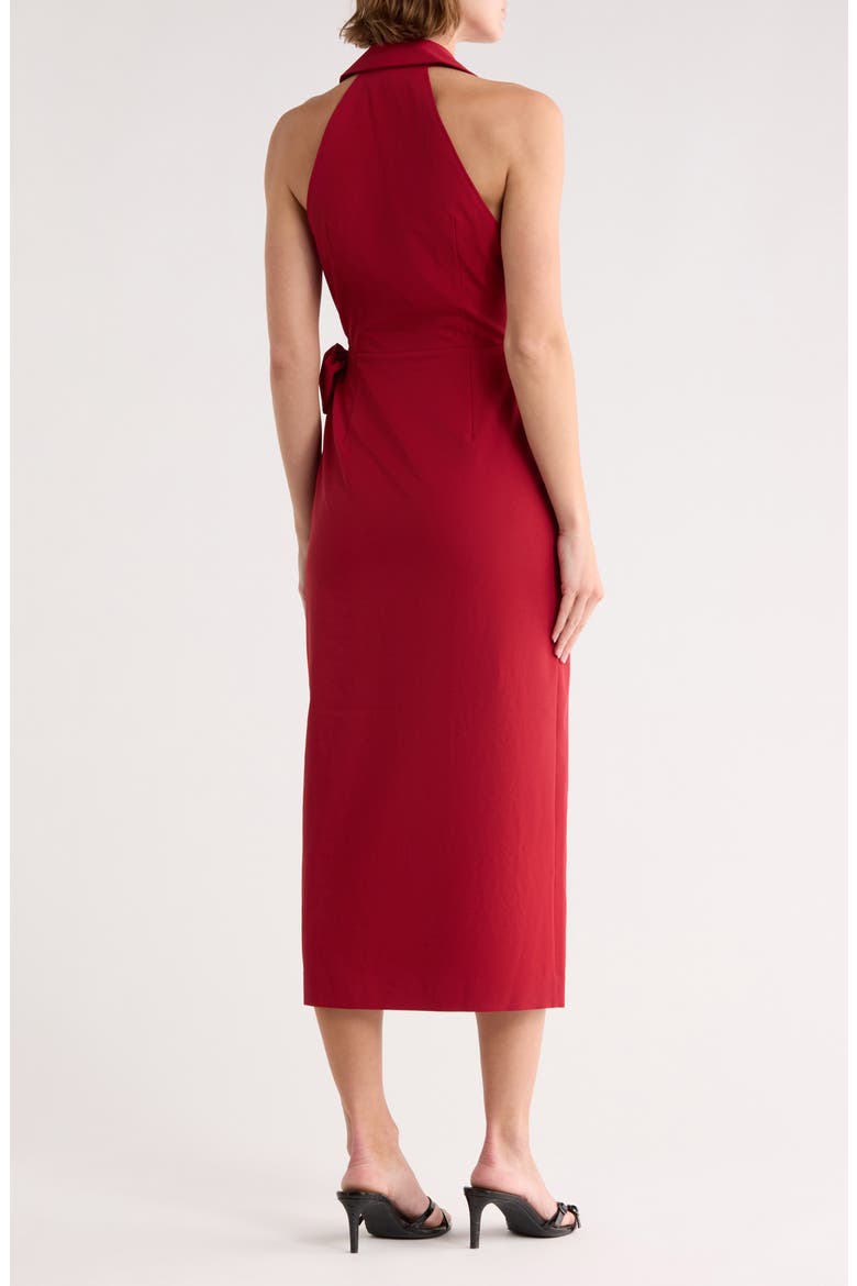 Ellison Sleeveless Wrap Dress, Alternate, color, BORDEAUX