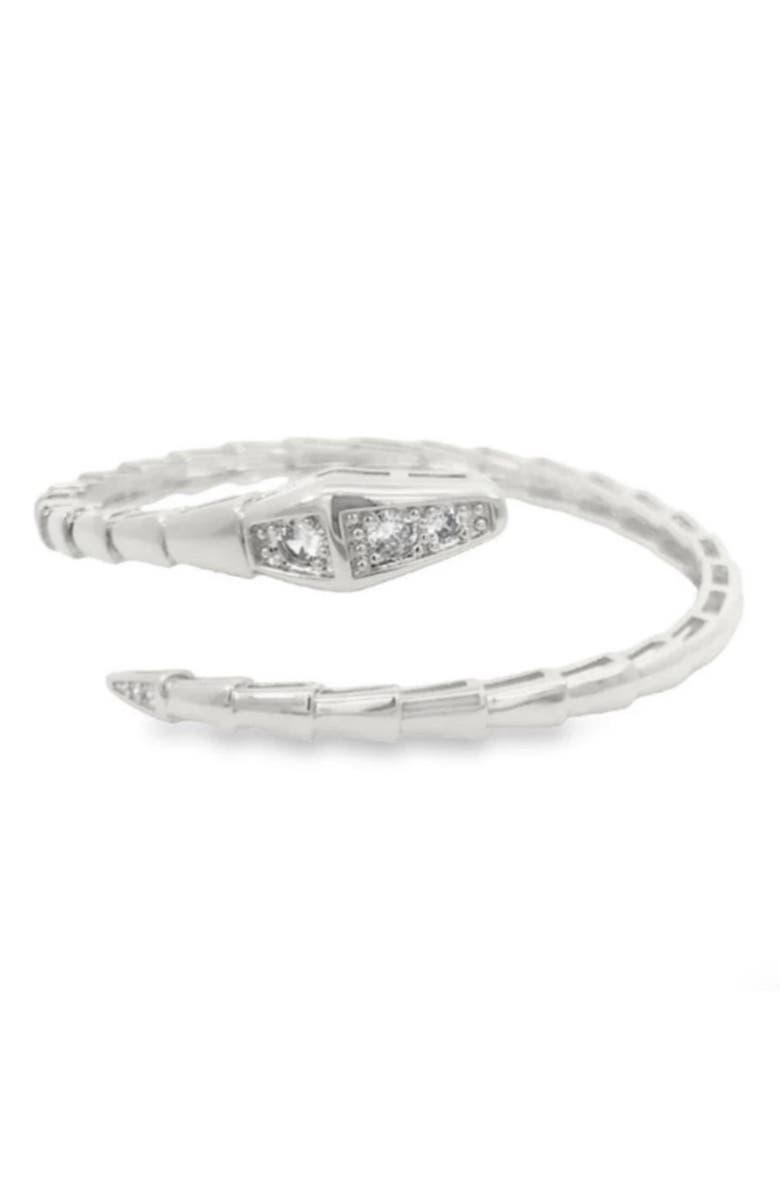 SHYMI Pavé Snake Flexible Bangle, Alternate, color, Silver