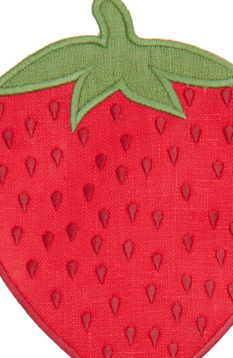 PIECEWORK PUZZLES Set of 4 Brunch Cocktail Napkins, Alternate, color, Blue