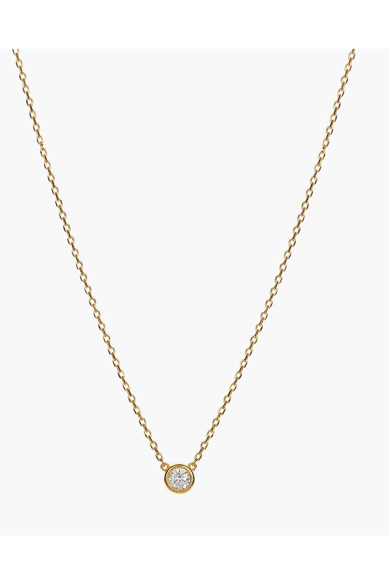 Sterling Silver 18k Gold Plated Margot Necklace Dainty Everyday Chic, Main, color, Gold