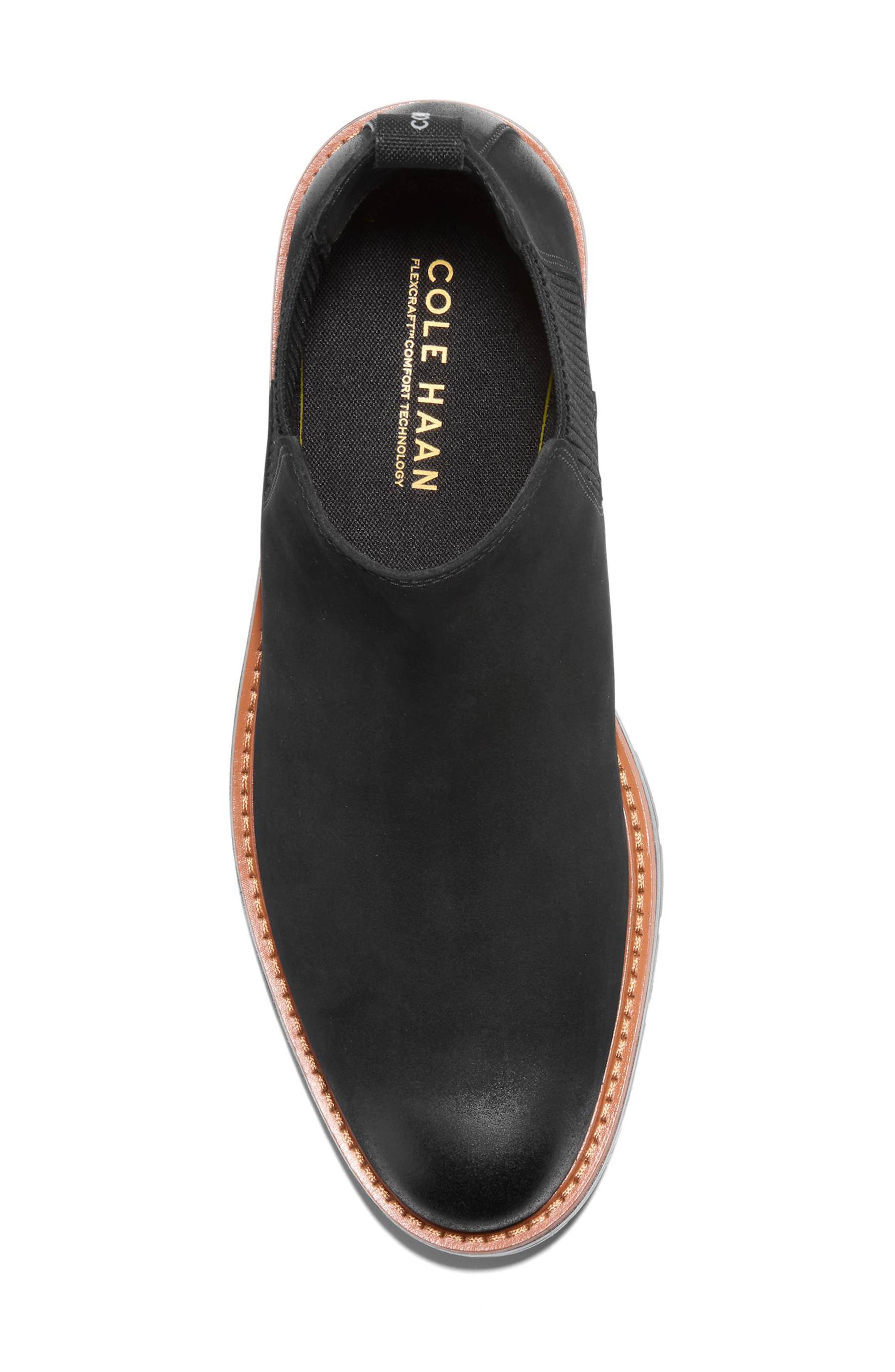 Cole Haan Chamberlin Grand Water Resistant Chelsea Boot, Alternate, color, Black Nubuck / Black