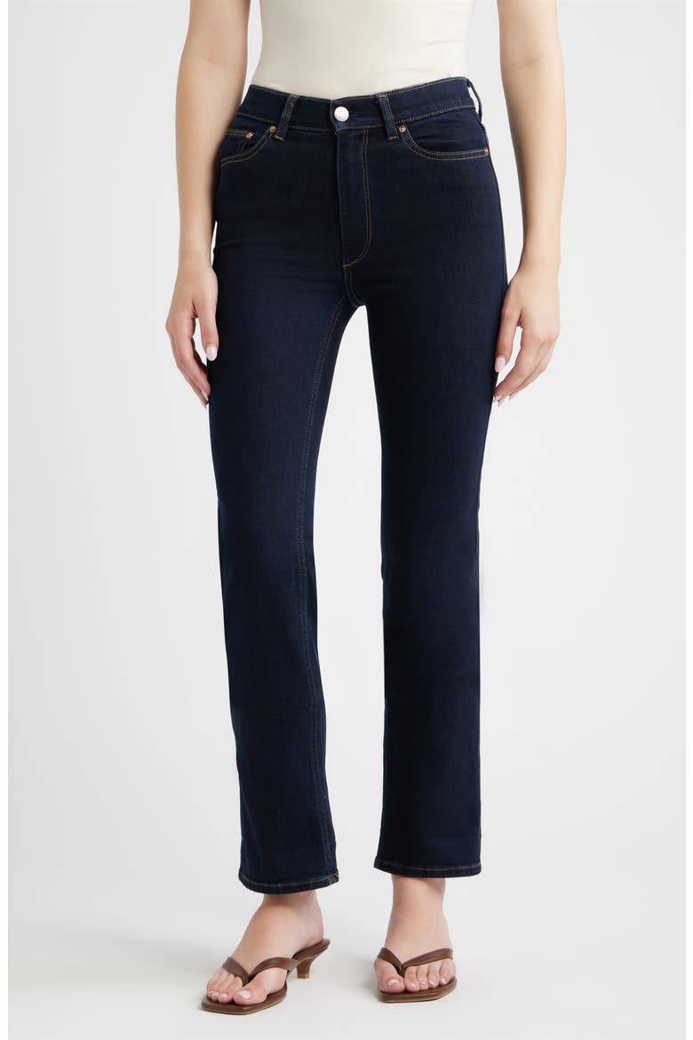 Halle Instasculpt™ High Waist Straight Leg Jeans, Main, color, HARVEST MOON CUFFED
