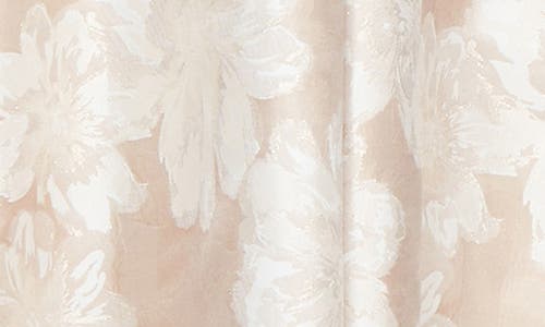 Alex Evenings Floral Jacquard Off The Shoulder Cocktail Dress In Champagne