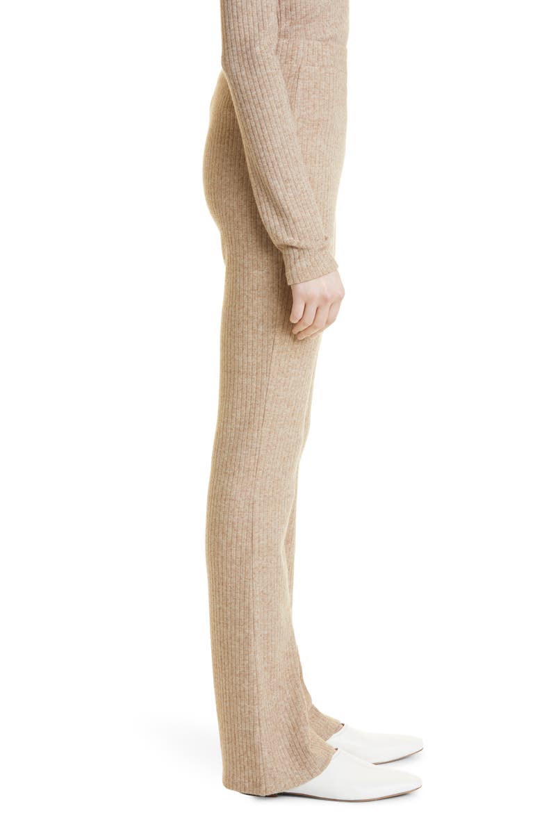 Rib Flare Leg Pants, Alternate, color, 288HWH-H WHEAT
