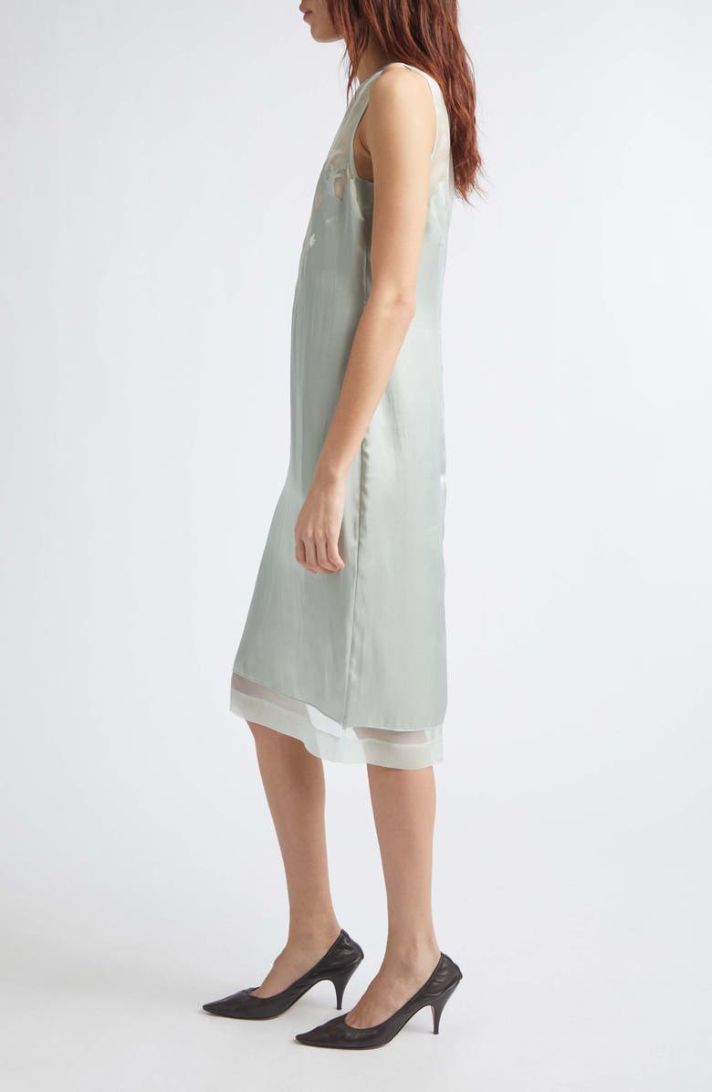 JULIE KEGELS Floral Cutwork Satin & Sheer Silk Organza Dress, Alternate, color, 4002 Mint