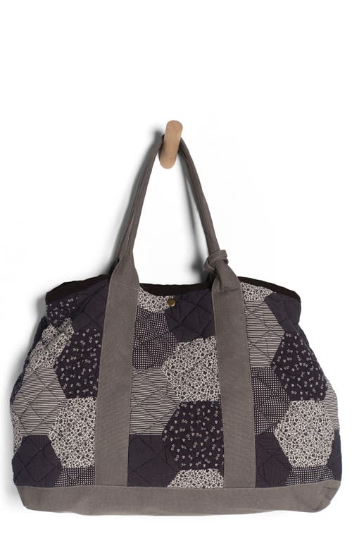 Free People Pippa Patchwork Cotton Tote In Blue