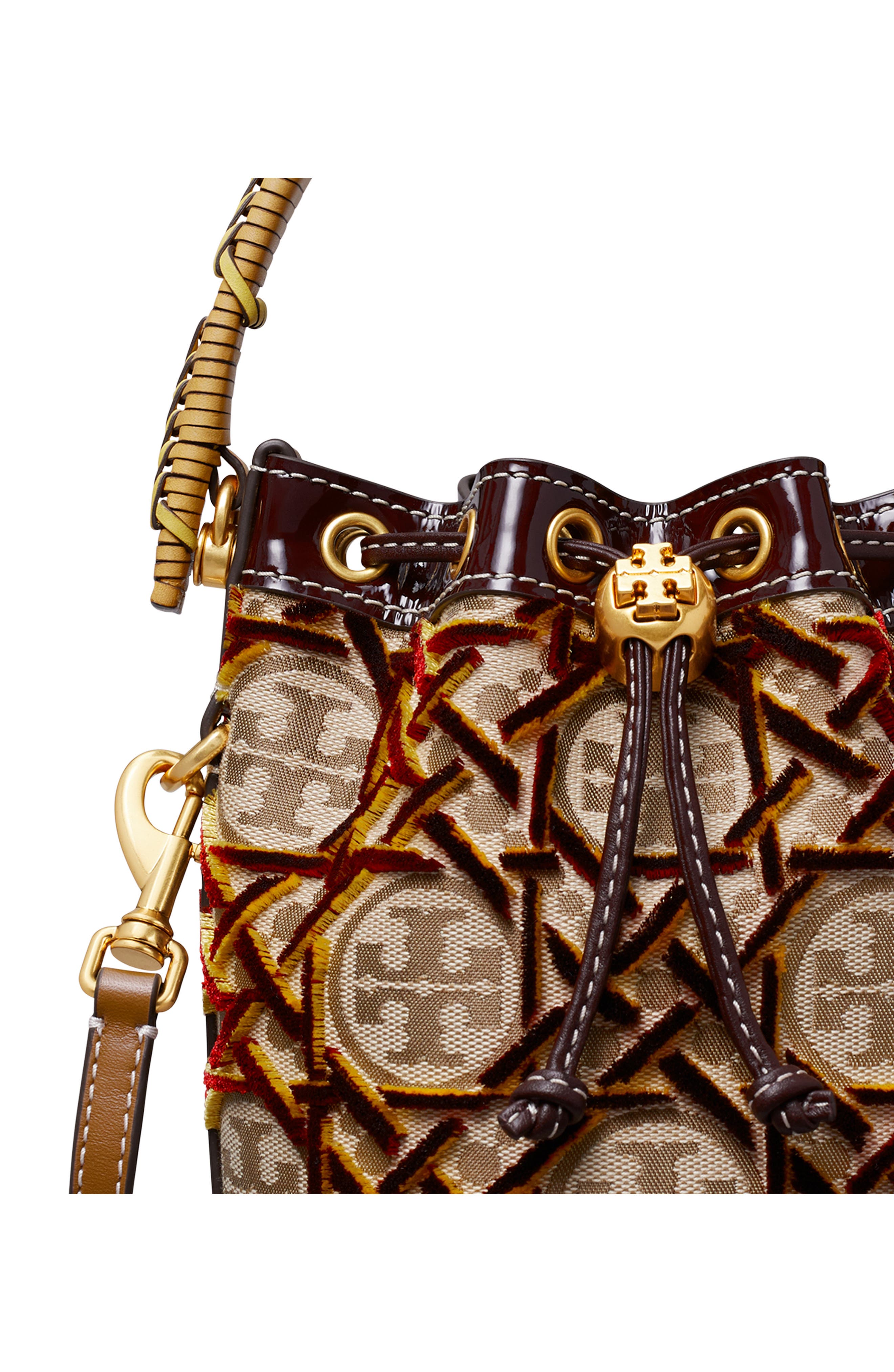 Tory Burch T Monogram Fil Coupé Mini Bucket Bag, Alternate, color, 