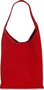 COS Serif Suede Tote with Attached Zip Pouch