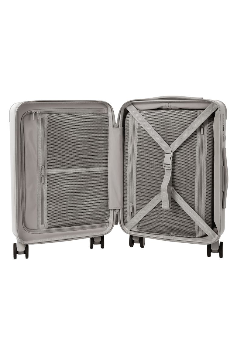 Nostos Glossy Spinner Carry-On, Alternate, color, PEBBLE