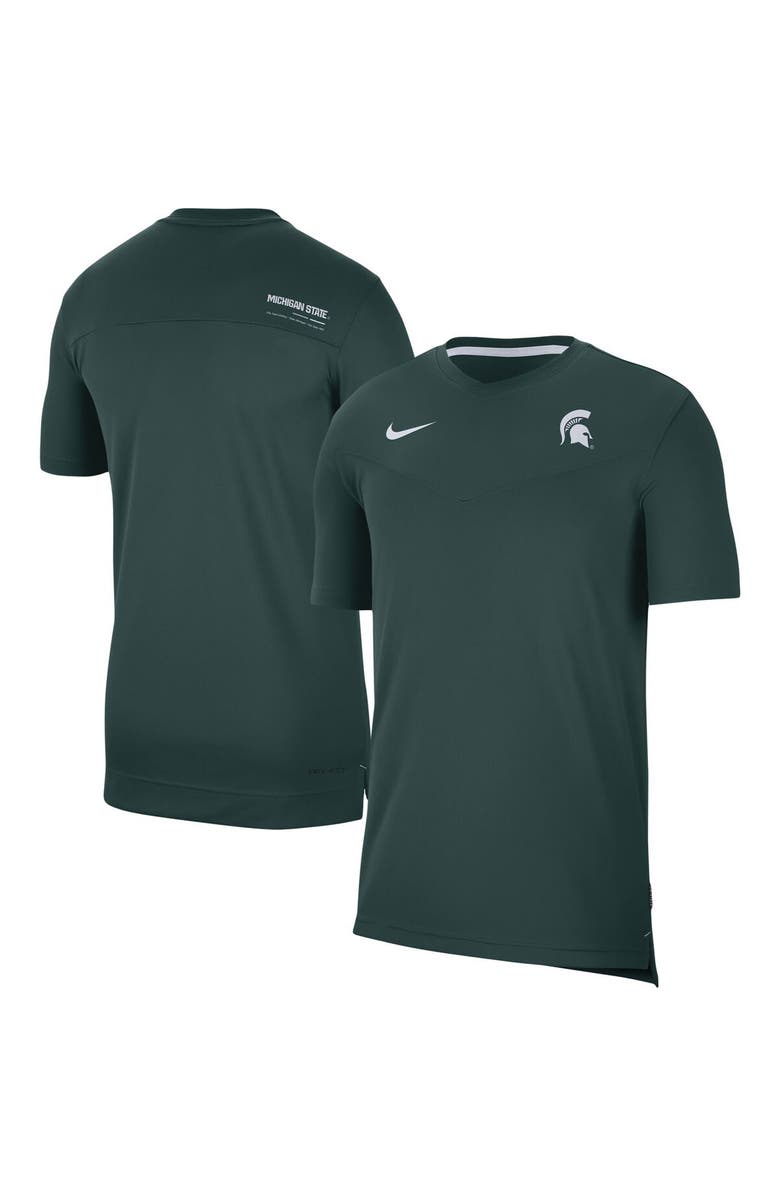 Nike Men's Nike Green Michigan State Spartans 2022 Coaches UV Performance T-Shirt, Main, color, Green