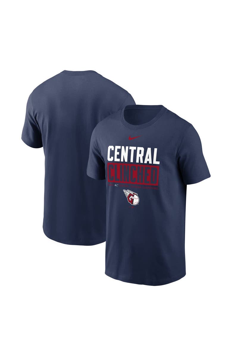 Nike Men's Nike Navy Cleveland Guardians 2024 AL Central Division Champions T-Shirt, Main, color, 