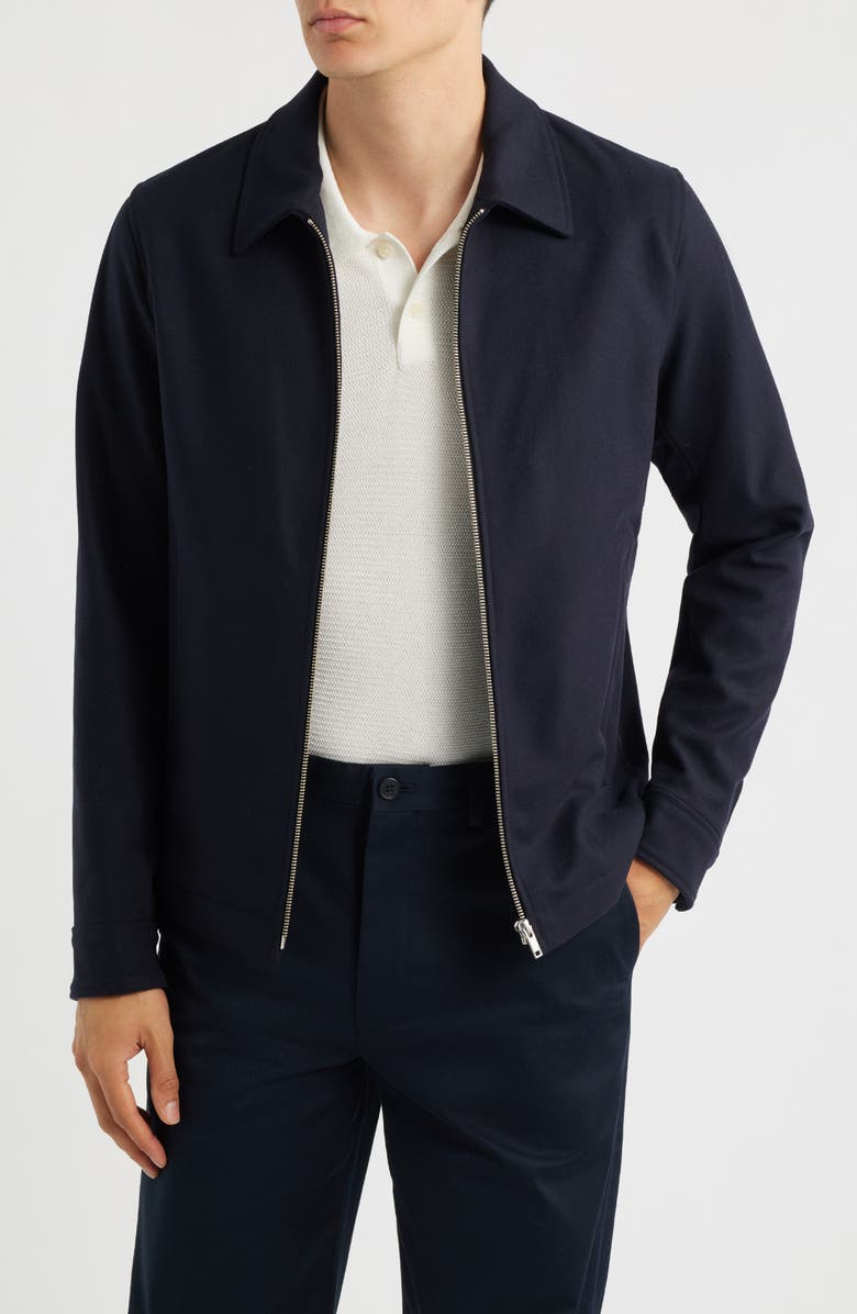 Theory Wyatt Wool Blend Bomber Jacket, Main, color, Eclipse